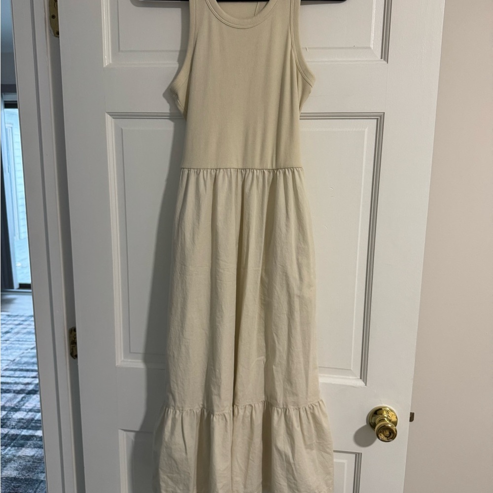 GAP Cream Sleeveless Casual Dress